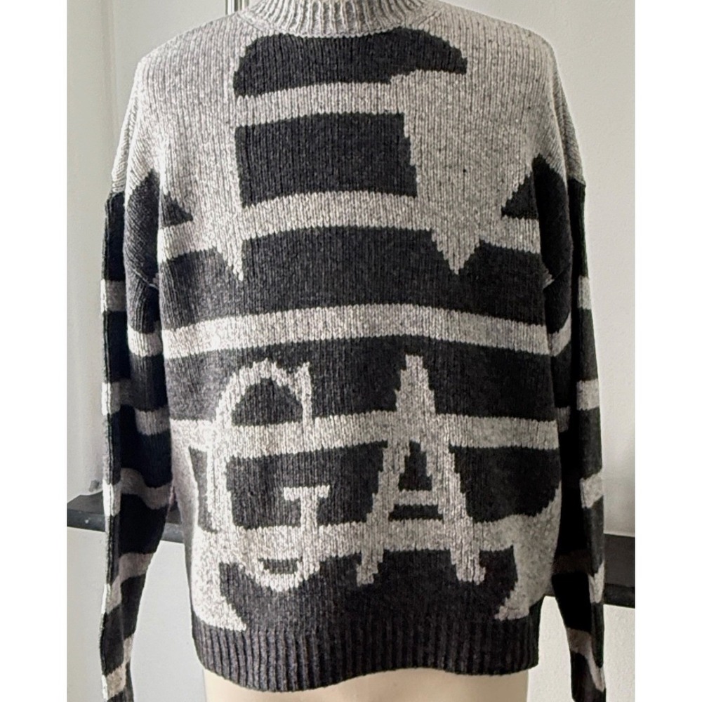 Emporio Armani Grey GA Print Men's crewneck sweater, XL - Picture 2 of 5
